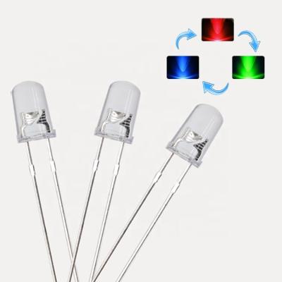 China AlGaInP LED Candle Factory Price Dip Light Emitting Diode Flasher Led 2pins 4pins 3mm 5mm RG RB RGB Led Diode for sale