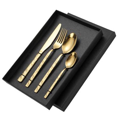 China Noble Dinner Palace Style Handle Spoon Knife Fork Set Cutlery Set Sustainable High Quality Eco-Friendly for sale