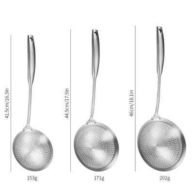 China Sustainable Stainless Steel Strainer Kitchen Tools Spaghetti Fries Strainer for sale