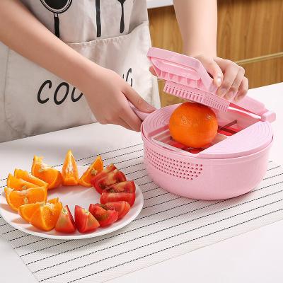 China Viable Multi-Function Commercial Manual Vegetable Slicer Inline Vegetable Hand Inline Hand Cleaver Cleaver Cleaver Spiralizer Cutter for sale