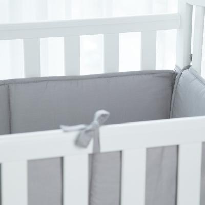 China Viable Color 100% Cotton 4pcs Woven Crib Bumper Baby Crib Bumper Bumper for sale