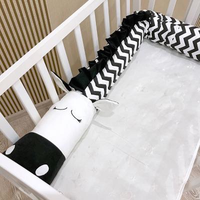 China North America Cartoon Zebra Bumper 3D Crib Gently 100% Breathable Baby Bedding Cotton Bumper Set Cribs for sale