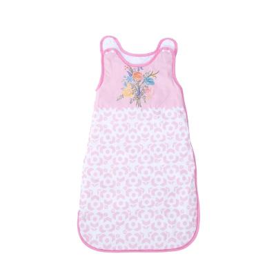 China Sustainable Animal Shaped Printed Pink Organic Cotton Summer Sleeping Bag For Baby for sale