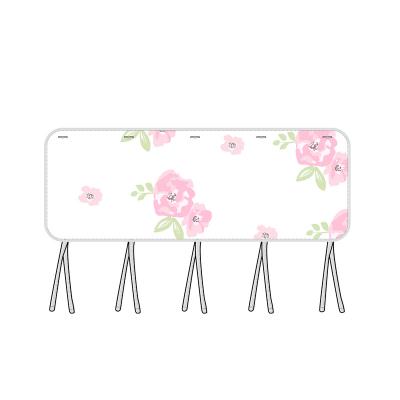 China Nondisposable Flowers Print Breathable Polyester Microfiber Crib Bumper Cover Baby Crib Rail Cover for sale