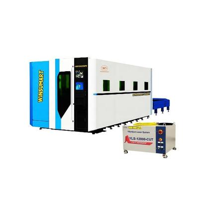 China Winsumart WIF13025HPE Full-enclosed wholesale price high-end customer using fiber laser iron steel sheet cutting machine for sale