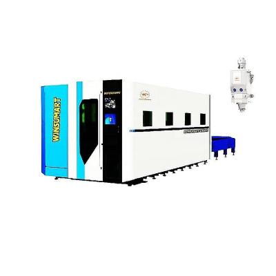 China Winsumart WIF13025HPE High Quality Full-enclosed Design Combo Tube Metal Plate Fiber Laser Cutting Machine for sale