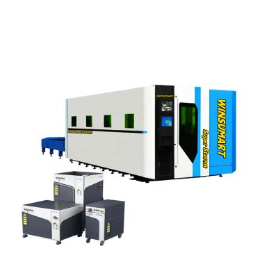 China Winsumart WIF13025HPE Top Grade WinCutter Controller Full-enclosed CNC Metal Fiber Laser Cutting Machine 3kw 6kw 12kw 20kw for sale