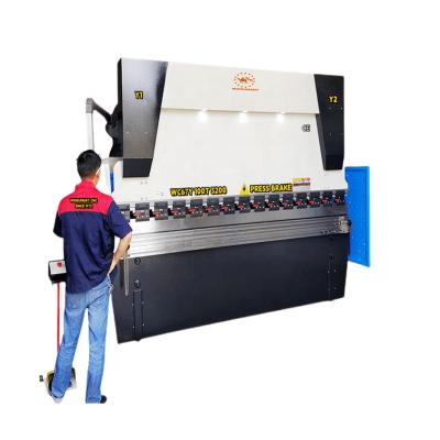 China Sheet Metal Bending Winsumart Machinery Sheet Metal Fabrication Shop Use 160T 4000 CNC Bending Machine Hydraulic Press Brake With CT8 4+1axis for sale