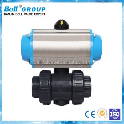 China General 3/4 Inch PVC Ball Valves With Single Acting Pneumatic Actuator for sale