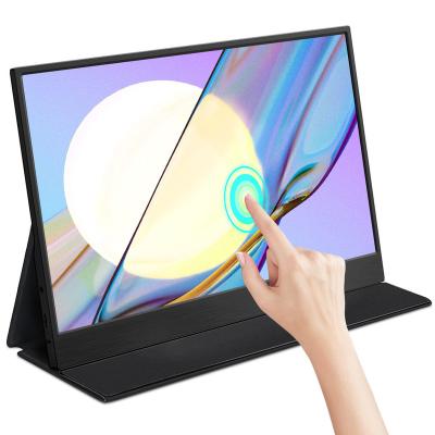 China Touch screen 15 inch portable wifi monitor with USB type-c full pc game 1920*1080p monitor for mobile phone computer lcd screen display for sale