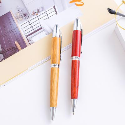 China Custom Beautiful Metal Logo School Office Wooden Ballpoint Pen Luxury Business Eco Good Quality Cheap for sale