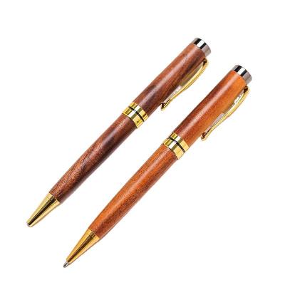 China Handsome Custom Design High End Metal Trims Business Promotional Gift Signature Luxury Wood Pen for sale