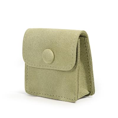 China Recyclable Wholesale High-end Exquisite Microfiber Snap Buckle Mini Custom Logo Small Jewelry Bags Luxury for sale