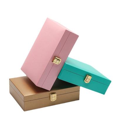 China Wholesale Fashionable Travel Small Rectangle Simplicity Ring Earring Necklace Simple Paper Jewelry Storage Box for sale