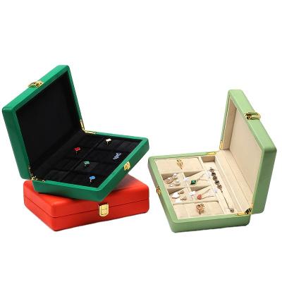 China Custom Logo Luxury Fashionable High Quality PU Leather Square Rounded Corners Shape Small Tall Jewelry Storage Box for sale