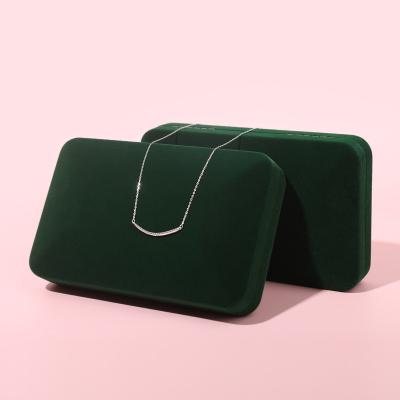 China Fashionable styleHigh end wholesale luxury large capacity necklace bracelet dark green jewelry box for sale