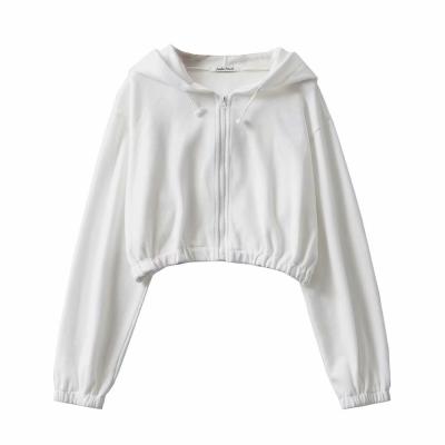 China Wholesale Full Zipper QUICK DRY Madame Sweatshirt Streetwear Sudadera Para Mujer Clothes Oversized Sweatshirts Girls Croptop Hoodies Women for sale