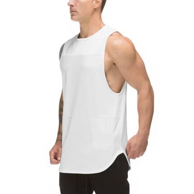 China Sports Breathable Sleeveless Gym Summer Solid Color Running Vest For Men Fitness Vests Cotton Tank Tops for sale