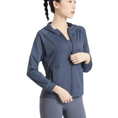 China Wholesale Breathable Yoga Tops Comfortable Fitness Training Running Clothes Yoga Jacket Hoodie Sweatshirts For Women Women Hoodies for sale