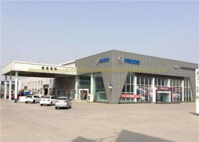 China ASTM BS Steel Frame Structure Car Showroom Steel Structure Workshop for sale