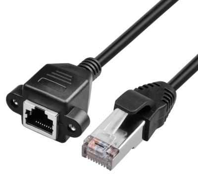 China Computer/PC/Laptop LAN Cable CAT5E CAT6 UTP Networking Ethernet Cable Shielded Copper Wire Cable RJ45 Connector Male To Female 0.5m for sale