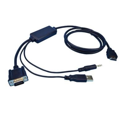 China High Quality COMPUTER Male to Male VGA to HDMI Cable HDMI to VGA Converter with Audio with Charger for sale