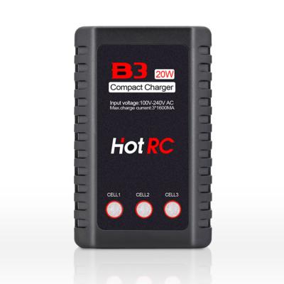 China Hotsell HotRC B3 Compact Balance Battery Charger 20W 2S 3S 7.4V 11.1V LiPo Battery Charger For RC Model Helicopter Car Truck FPV Approx 91 x 58 x 35 mm for sale