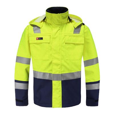 China Hallo hemmende wasserdichte Regen Vis Flames Jacke mit EN11611-Bescheinigung EN11612 u. EN343 zu verkaufen