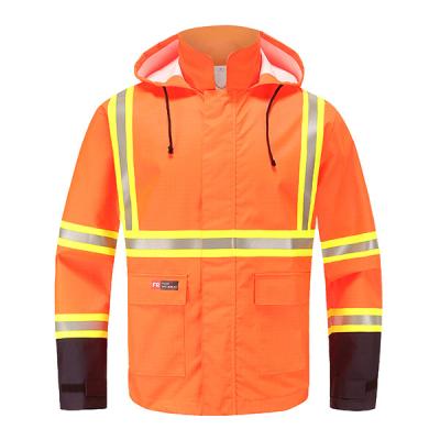 China Workwear ignífugo hola Vis Jacket Liquid Chemical Resistant costero de la prueba de la lluvia en venta