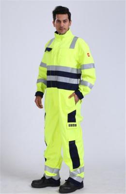 China Hi Vis Light Weight Anti Static Flame Retardant Overalls for sale