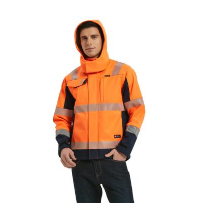 China Wasserdichtes HI VIS Softshell Jacket Fire Proof für Bahnarbeitskräfte zu verkaufen