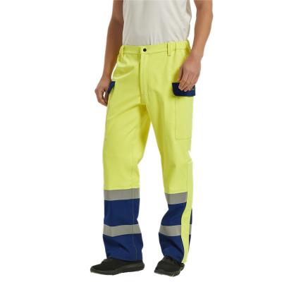 China Hivis Rich Moda Blended tres capas llueve para impermeabilizar los pantalones ignífugos del trabajo, pantalones resistentes de la seguridad del franco de agua en venta