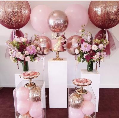 China Round Wedding Romantic Pedestal Event Birthday Party Candlelight Display Dessert Table for sale