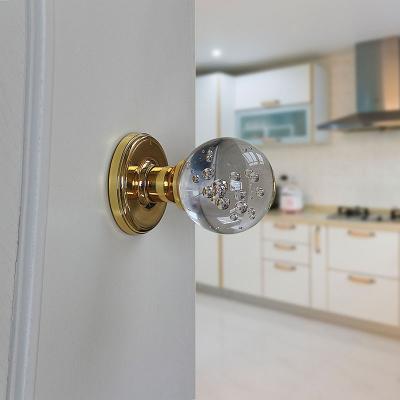 China Glass Zinc Alloy Clear Crystal Door Knob Handle Good Quality Retro Door Knob Bedroom Bathroom for sale