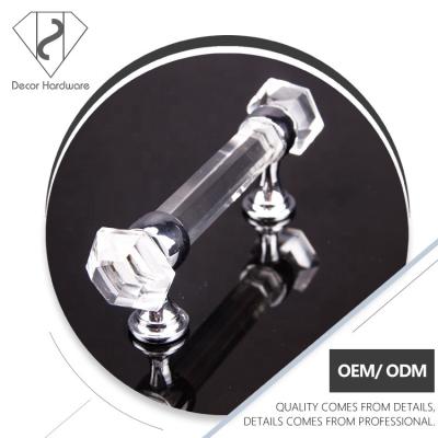 China CLEAR SPACE Modern Control Crystal Rhinestone Furniture Handles Glass Door Knobs for sale