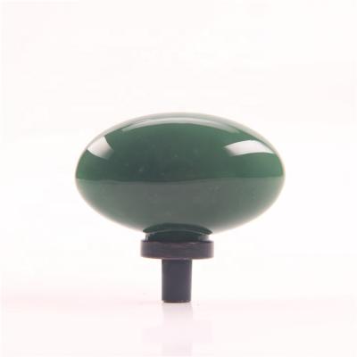 China Modern Oil Shape Antique Furniture Rubber Bronze Oval LIGHT Oval Wooden Glass Glass Knob for sale