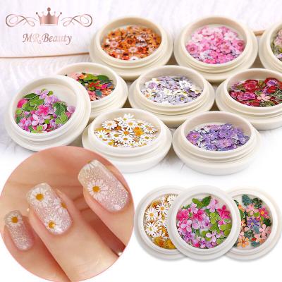 China Hot Selling Flower Design Nail Art Decoration Nail Salon Products DIY Flower Sticker Nail Decal Nail Art Decoration for sale