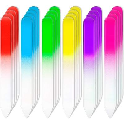 China Crystal Glass Nail Care Buffer Glass Nail Files Manicure Tools Rainbow Color For Natural Nail for sale