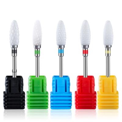 China 2021 High Quality Ceramic Electric Nail Polish Art Acrylic Tip Nail Drill Bit Manicure Set Accessories for sale