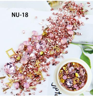 China 3D Nail Art Decorations High Quality Nail Rhinestone Glue Nails Decoration Accessories Design Mixed DIY Nail Arts Jewelry Glass Metal Artwork for sale