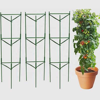 China Wholesale Matel+PE Metal Ground Plastic Coated Support Stakes Garden Climbing Stick For Planting for sale