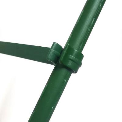 China Matel+PE Plastic Stick Wholesale Green Garden Plastic Coated Steel Garden Stakes For Climbing for sale