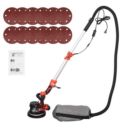 China Extendable Speed ​​850W Dry Wall Polishing Sander with LED Strip Light Sander Dust Collection Bag for sale