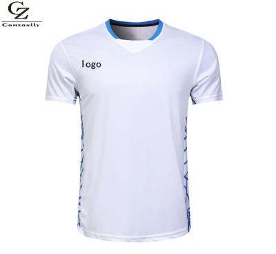 China Anti Shrink Mens Sports Printing V Neck Sublimated T Shirt for sale