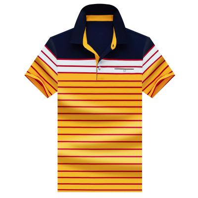 China Anti-Shrink Stripe High Quality Custom Made Mens Cotton Fashion Logo Polo Shirts Clothing for sale