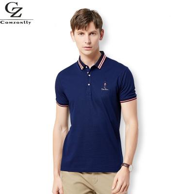 China Polo Shirt Men's Formal Business Black Cotton Polo Shirts Quick Dry Anti-Shrink Custom Sports T-shirt Men's Polo Plus Size for sale