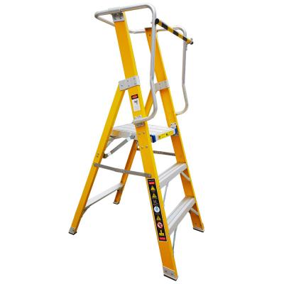 China Folding Ladders Safety Engineering School Factory Platform Railing 40mm*40mm Fiberglass Aluminum Alloy Ladder for sale