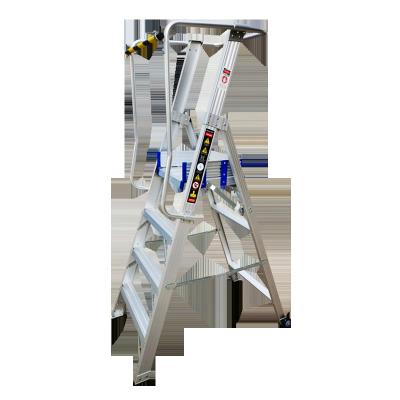 China Folding Ladders Aluminum Alloy Platform Ladder Handrail Ladder Safety Ladder 4 Steps for sale