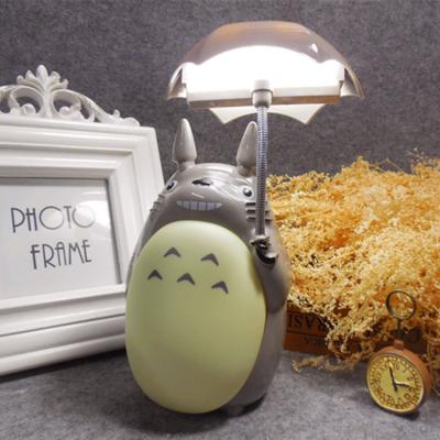 China Modern Cartoon Umbrella Style Totoro Reading Lamp Table USB Powered LED Bedside Night Light For Kids Birthday Gift Room Decor for sale