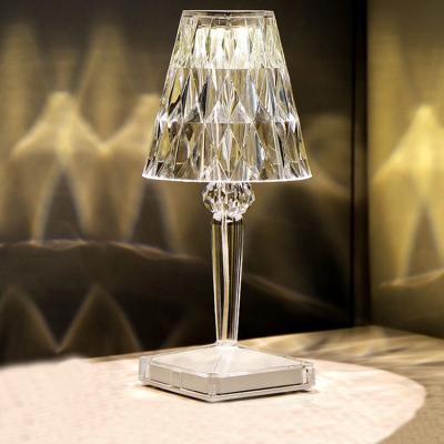 China Usb Rechargeable Acrylic Decoration Desk Table Lamps For Bedroom Bedside Bar Crystal Lighting Fixtures Gift Led Night Light for sale